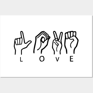 American Sign Language Love Posters and Art